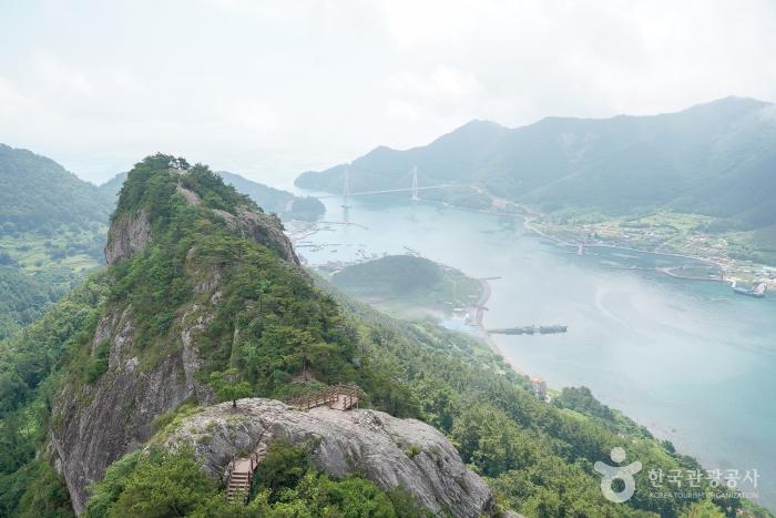 지리산 옥녀봉에서 바라본 풍경