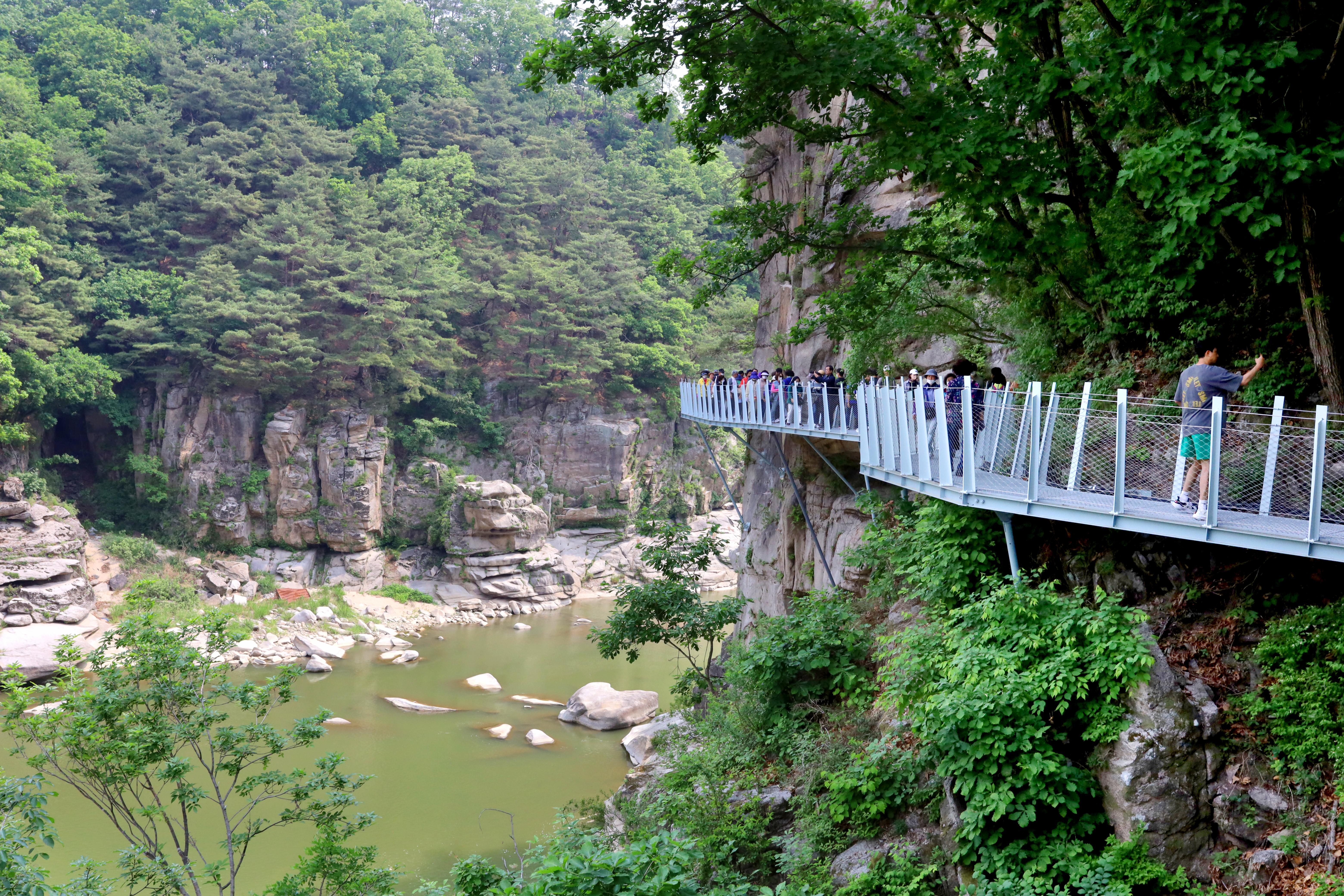 벼랑에 걸린 잔도따라 아슬아슬 협곡 산책 한탄강 주상절리길> 여행기사 | DMZ 평화관광:대한민국 구석구석