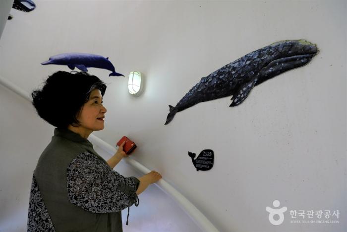 고래불해수욕장 전망대 내부 고래 벽화