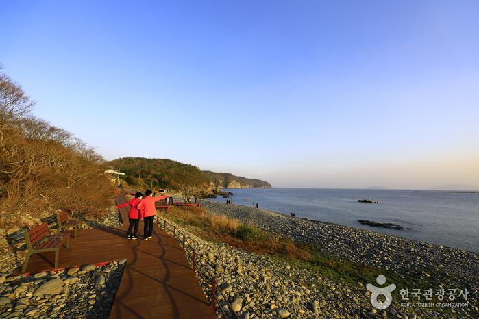 정도리 구계등 해변 데크 길